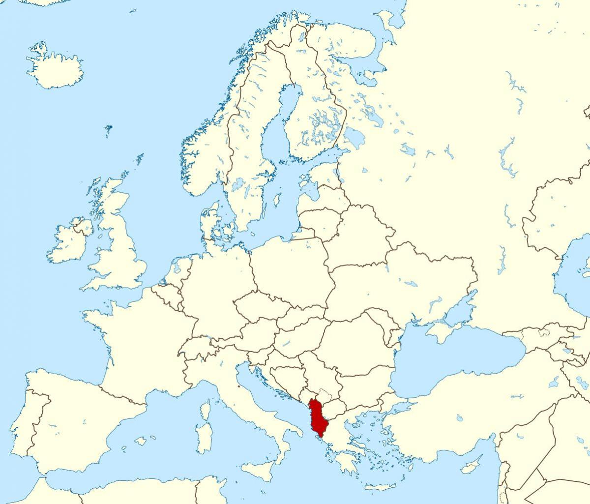 peta Albania lokasi di dunia