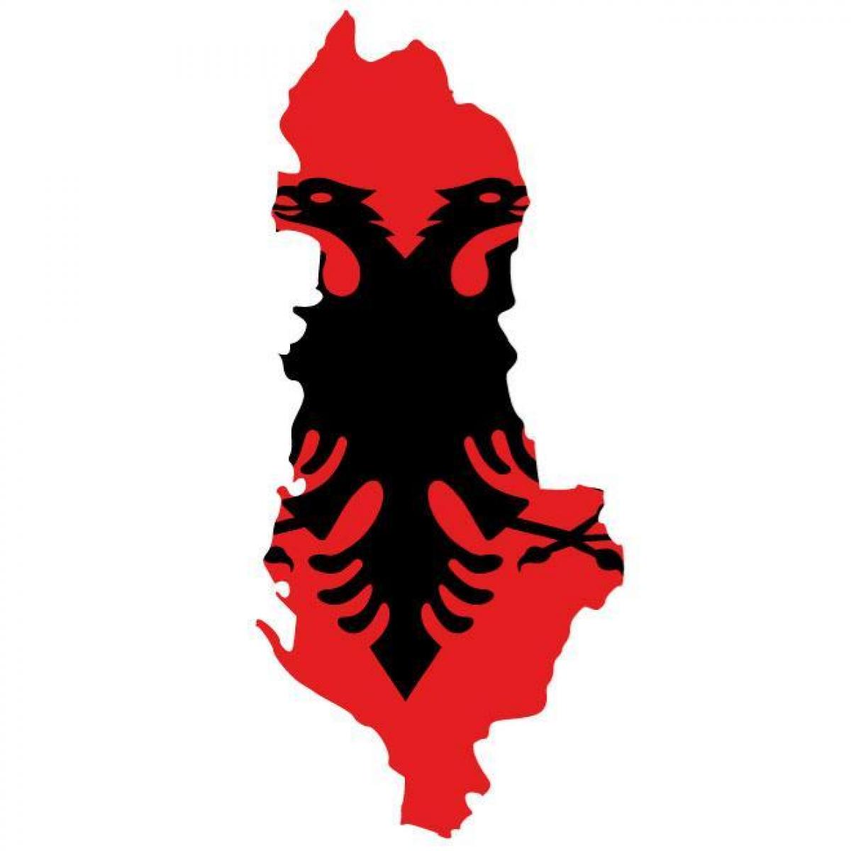 peta Albania bendera